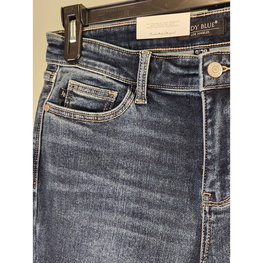 JUDY BLUE NWT Mid Rise Thermal Skinny Fit Jeans, Size 9 / 29 - Picture 6 of 9